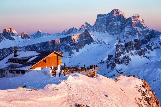 lugares para esquiar na itália no norte