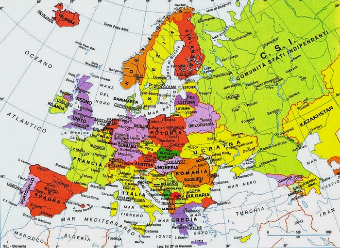 Mapa da Europa  Europa, Mapa, Continente europeu