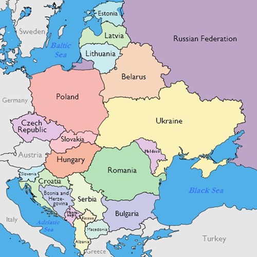 Mapa Político da Europa - Paises Europeus