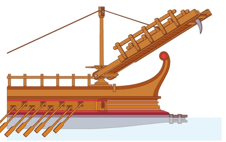 navio romano nas guerras púnicas