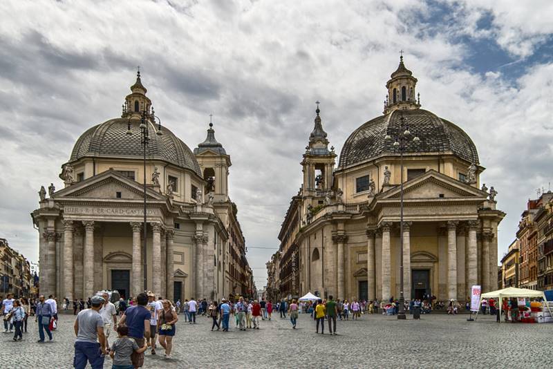 igrejas gemeas Piazza del Popolo